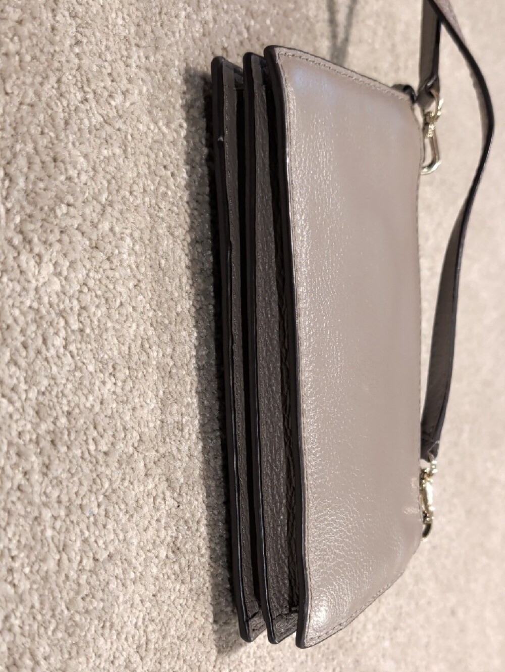 Kate Spade New York Taupe Leather Crossbody Wallet Bag - Picture 5 of 5
